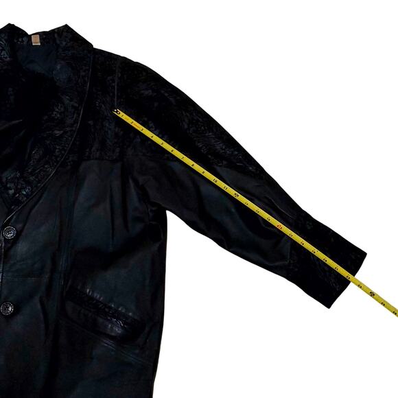 Vtg Outbrook Genuine Leather Mens Large Button Up Jacket - Picture 7 of 11